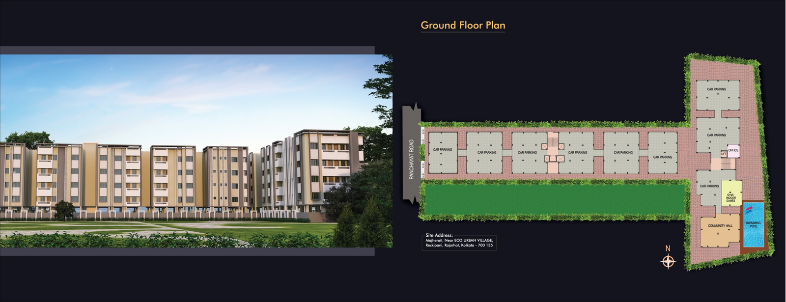 2 BHK floor plan